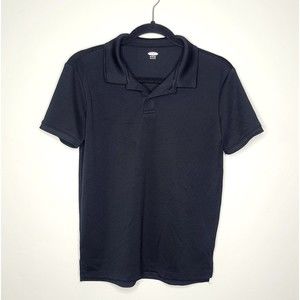 Old Navy Black Polo Shirt Boys XL 14-16 (See listing for flaw)